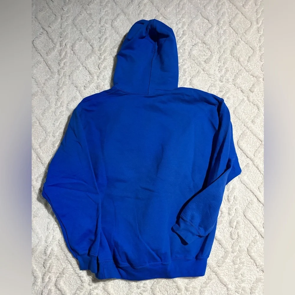Blue Gildan large hoodie soccer - Picture 2 of 3